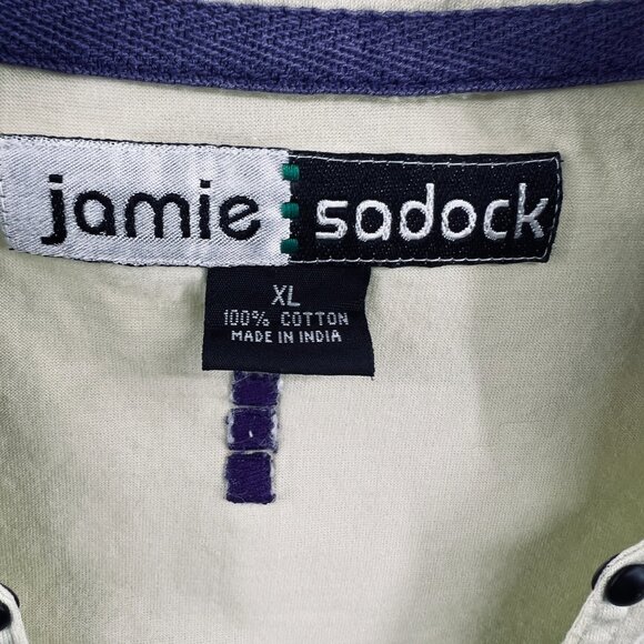 Jamie Sadock Womens Golf Top Extra Large Light Green 100% Cotton Short Sleeve - Picture 3 of 7